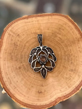 Load image into Gallery viewer, You Pick! Vintage Filigree Silver Gemstone Pendants | 800 Silver Citrine OR 925 Silver Abalone
