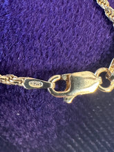Load image into Gallery viewer, Vintage Gold Plated Sterling Silver 925 Rope Chain Bracelet Unisex 7.25”
