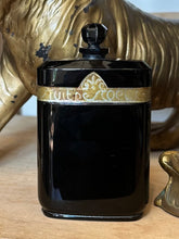 Load image into Gallery viewer, Vintage Caron Nuit de Noel Perfume Bottle France 1920s Art Deco Black Glass
