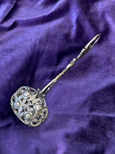 Load image into Gallery viewer, Antique Continental German 800 Silver Pierced Cabbage Rose Sugar Tongs Serving Tongs Ornate