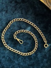 Load image into Gallery viewer, Vintage Midcentury Gold Tone Textured Link Watch Chain Dog Clip Clasp 13.5”