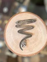 Load image into Gallery viewer, Vintage Signed TAXCO Mexico TG-84 Sterling Silver & Cubic Zirconia CZ 925 Zig Zag Abstract Brooch