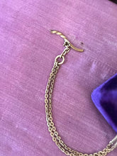 Load image into Gallery viewer, Antique Victorian Hallmarked Blackinton Co. W.&S.B. Gold Filled 7.6" Watch Chain Toggle Twist Charm