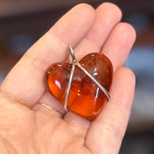 Load image into Gallery viewer, Vintage Genuine Baltic Amber Heart Pendant