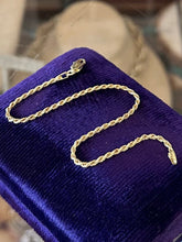Load image into Gallery viewer, Vintage Gold Plated Sterling Silver 925 Rope Chain Bracelet Unisex 7.25”