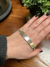 Load image into Gallery viewer, BRENDA SCHOENFELD Sterling Silver ID Bracelet Snail Chain Toggle Mexico '90s Men