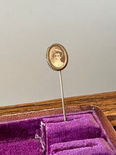 Load image into Gallery viewer, Antique Victorian Era Woman Portrait Stick Pin Gold Tone