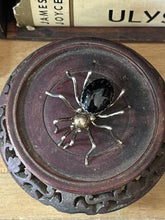 Load image into Gallery viewer, Vintage Navajo Native American Signed E. SPENCER Sterling Silver Black Onyx Spider Brooch