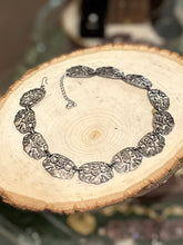 Load image into Gallery viewer, Rare Vintage 1960s Signed Napier Silver Tone Asian Cut Out Link Choker Collar Necklace 16.25” Hook Closure