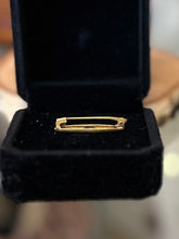 Load image into Gallery viewer, Antique Victorian 10k Yellow Gold Repousse & Clear Glass Faceted Stone Lingerie Pin