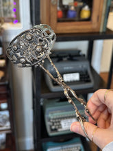 Load image into Gallery viewer, Antique Continental German 800 Silver Pierced Cabbage Rose Sugar Tongs Serving Tongs Ornate