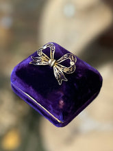 Load image into Gallery viewer, Vintage 800 Silver Intricate Filigree Gold Vermeil Bow Brooch Pin