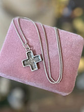 Load image into Gallery viewer, Signed SWIFT ARROW Sterling Silver XO Love Friendship or Relationship Cross Pendant Necklace 22.4”