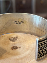 Load image into Gallery viewer, Vintage Tom Hawk Sterling Silver Wide Cuff Bracelet 78 gr Signed Native American