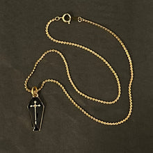 Load image into Gallery viewer, Sacred Lab Co. Casket Pendant Necklace on Gold Plated Chain
