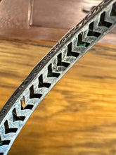 Load image into Gallery viewer, Art Deco Sterling Silver Emerald Green & Clear Square Faceted Rhinestone Engraved Hinged Bangle Bracelet