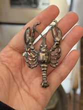 Load image into Gallery viewer, Vintage Midcentury Solid Sterling Silver Lobster Brooch Pin 17.09g