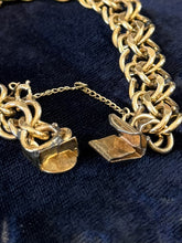 Load image into Gallery viewer, Vintage Signed JB Jacoby Bender 12kt Gold Filled Charm Starter Bracelet 7.25"