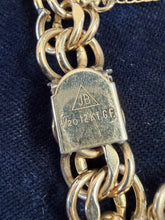 Load image into Gallery viewer, Vintage Signed JB Jacoby Bender 12kt Gold Filled Charm Starter Bracelet 7.25"