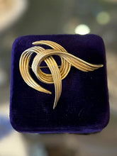 Load image into Gallery viewer, Vintage Signed & Numbered BOUCHER 8811P Gold Plated Matte Textured Swirl Brooch