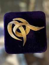 Load image into Gallery viewer, Vintage Signed & Numbered BOUCHER 8811P Gold Plated Matte Textured Swirl Brooch