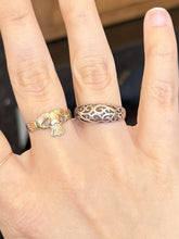 Load image into Gallery viewer, Vintage Sterling Silver Dome Filigree Openwork Band Ring US 8