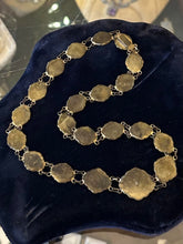 Load image into Gallery viewer, Vintage Art Deco 1920s-1940s Japanese Damascene Shakudo Panel Link Necklace