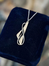 Load image into Gallery viewer, Vintage ORB Otto Robert Bade Sterling Silver Abstract Infinity Pendant Necklace