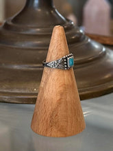Load image into Gallery viewer, Vintage Midcentury Signed Bell Trading Post Sterling Silver Turquoise Southwestern Ring US 3.75