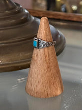 Load image into Gallery viewer, Vintage Midcentury Signed Bell Trading Post Sterling Silver Turquoise Southwestern Ring US 3.75