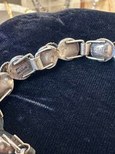 Load image into Gallery viewer, Vintage 1970s Mexico Sterling Silver Genuine Amethyst Cabochon Bracelet 7.5"