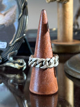 Load image into Gallery viewer, Vintage Sterling Silver Chunky Flat Curb Link Chain Ring Unisex US 11