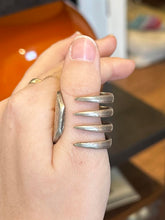 Load image into Gallery viewer, Vintage Sterling Silver Chunky Silverware Utensil Fork Ring Unisex US 13 1/4