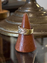 Load image into Gallery viewer, Vintage Italy Tri Tone Sterling Silver Chevron Arrow Herringbone Ring US 7 1/2