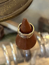 Load image into Gallery viewer, Vintage Italy Tri Tone Sterling Silver Chevron Arrow Herringbone Ring US 7 1/2