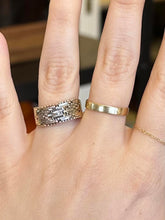 Load image into Gallery viewer, Vintage Italy Tri Tone Sterling Silver Chevron Arrow Herringbone Ring US 7 1/2