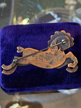 Load image into Gallery viewer, Vintage 1950s Signed REBAJES Hand Crafted Copper Carousel Horse Brooch Pin