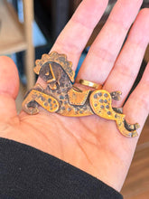 Load image into Gallery viewer, Vintage 1950s Signed REBAJES Hand Crafted Copper Carousel Horse Brooch Pin