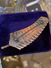 Load image into Gallery viewer, Vintage 1950s Signed REBAJES Hand Crafted Copper Feather Brooch Pin Midcentury