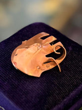 Load image into Gallery viewer, Vintage 1950s Signed REBAJES Hand Crafted Copper Elephant Brooch Pin Midcentury
