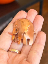 Load image into Gallery viewer, Vintage 1950s Signed REBAJES Hand Crafted Copper Elephant Brooch Pin Midcentury