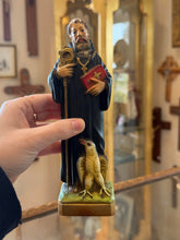 Load image into Gallery viewer, St Benedict Vintage 7.5" Chalkware Statue CS520 | 1950s Religious Saint