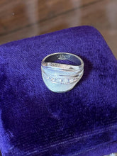 Load image into Gallery viewer, Vintage Signed C&C Clark & Coombs Sterling Silver Clear Rhinestone Ring US 7.25