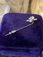 Load image into Gallery viewer, Vintage Unsigned ORB Sterling Silver Skull & Crossbones Stick Pin Deadstock