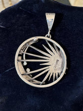 Load image into Gallery viewer, Vintage 1960s Signed Rebajes Sterling Silver Abstract Celestial Sun Moon Pendant