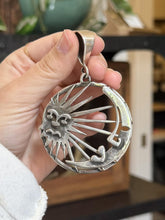 Load image into Gallery viewer, Vintage 1960s Signed Rebajes Sterling Silver Abstract Celestial Sun Moon Pendant