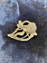 Load image into Gallery viewer, Sterling Silver Vintage Art Nouveau Revival Fairy Nymph Brooch Pin | Tulip