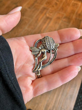 Load image into Gallery viewer, Sterling Silver Vintage Art Nouveau Revival Fairy Nymph Brooch Pin | Tulip