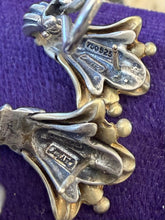 Load image into Gallery viewer, Vintage Lagos CAVIAR 18K Yellow Gold & Sterling Silver Lily Leverback Earrings