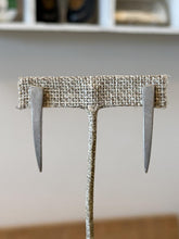 Load image into Gallery viewer, Vintage 1990s Signed Metal Pointu's Paris French Silver Plated Spike Drop Earrings